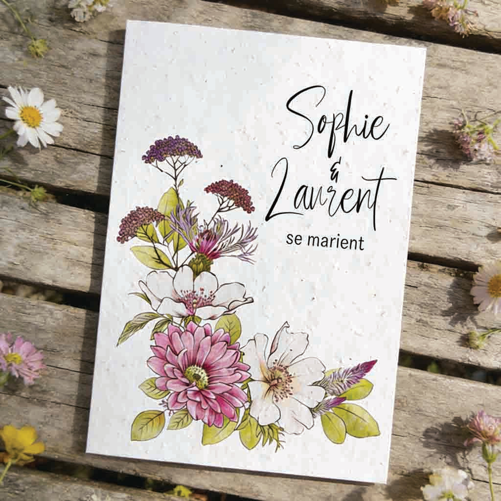 faire-part de mariage à planter
