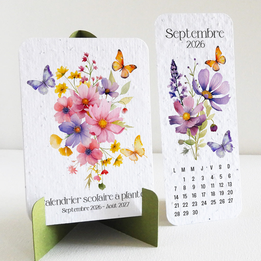 calendrier à planter papier ensemencé