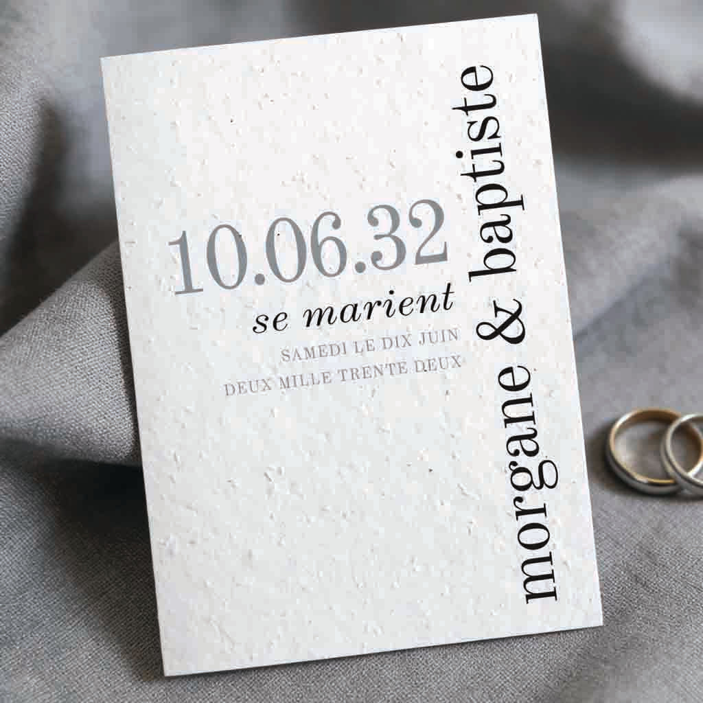 faire-part de mariage à planter