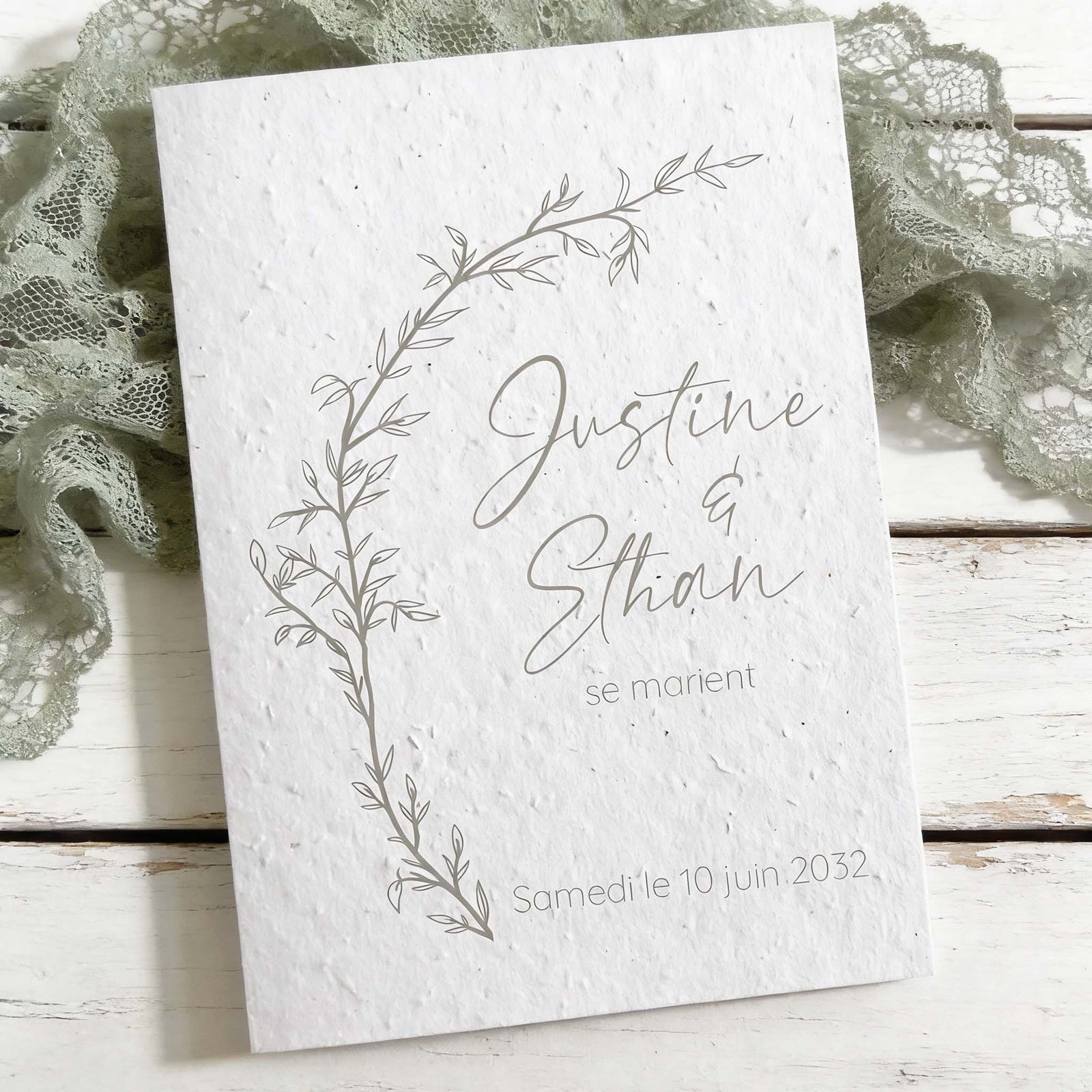 faire-part de mariage à planter