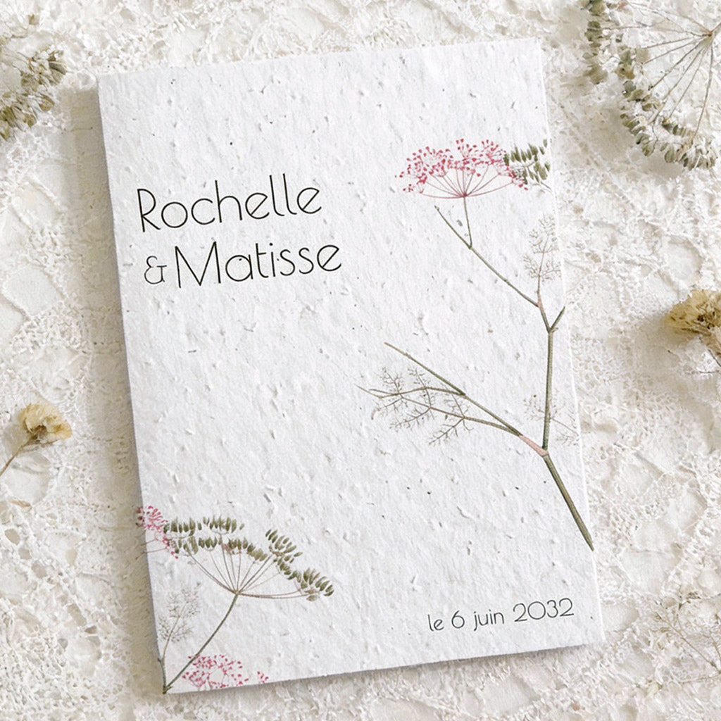 faire-part de mariage a planter