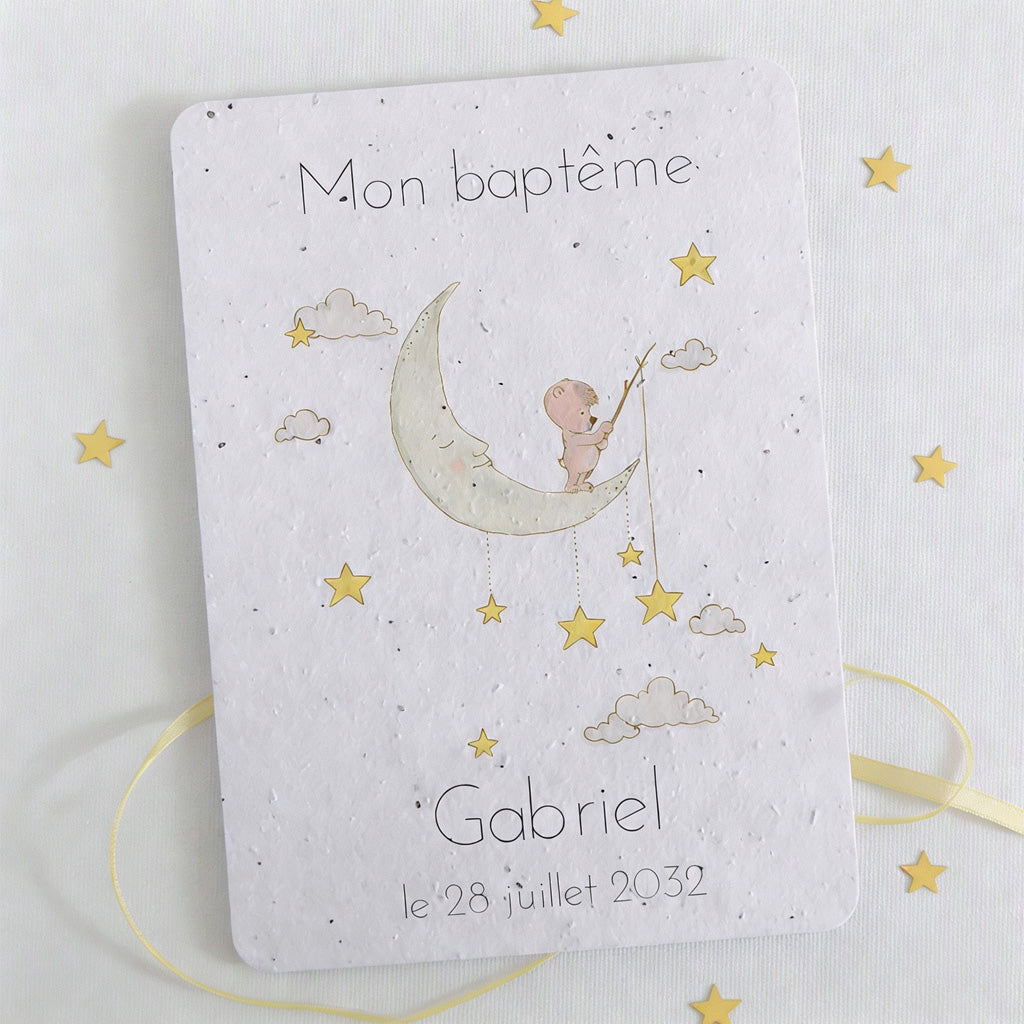 faire-part de baptême à planter 
