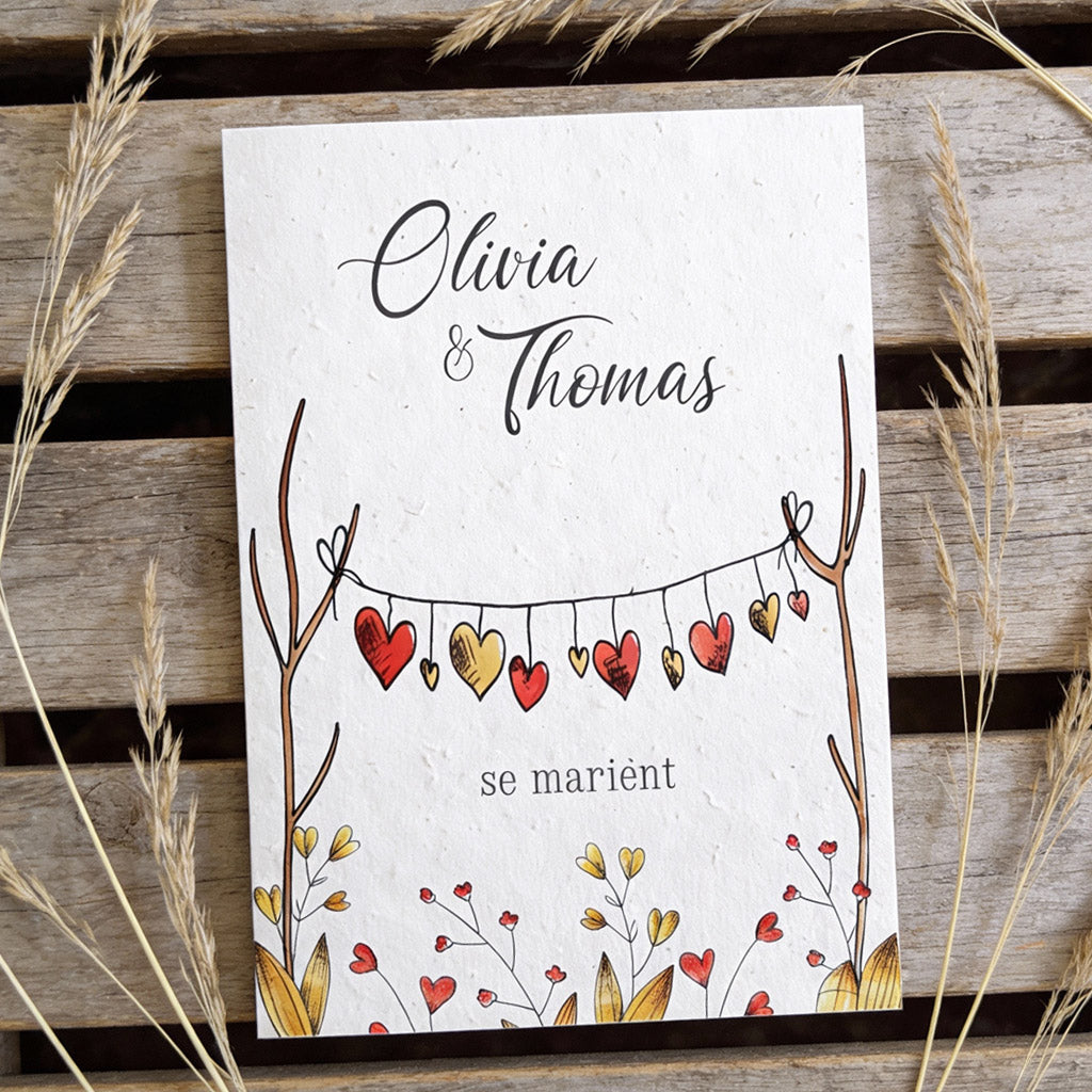 faire-part de mariage à planter 