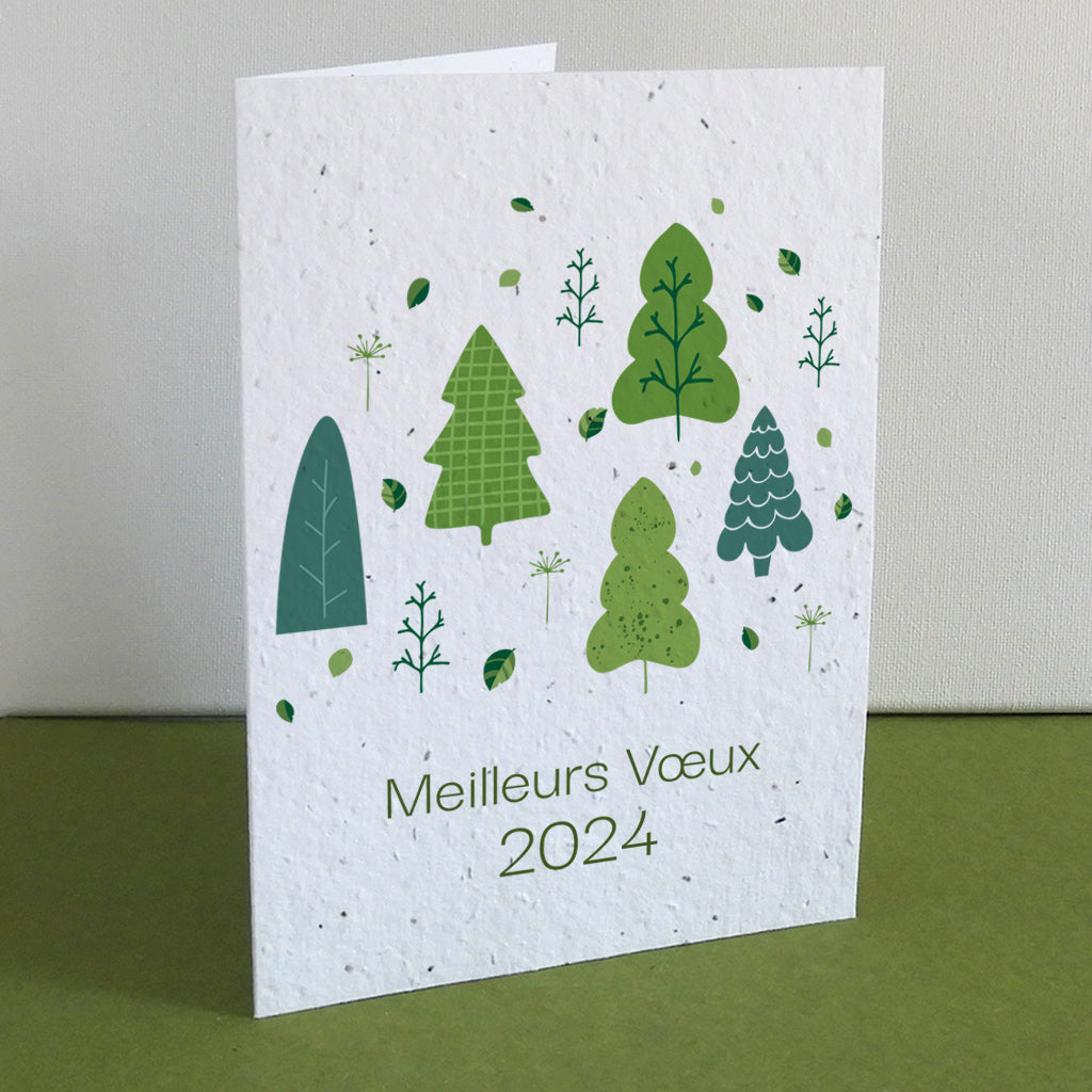 Carte de vœux écologique à planter
