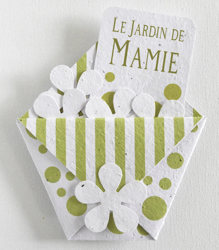 Carte écologique papier ensemencé à personnaliser