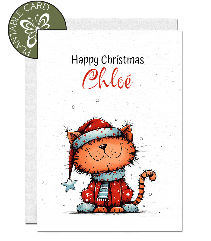 seed paper christmas card