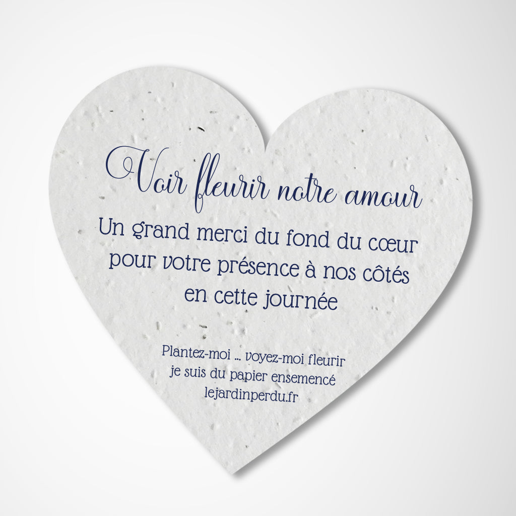 cadeau invité mariage cœur à planter