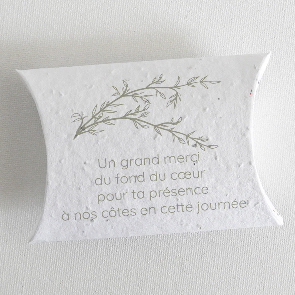 cadeau invité mariage papier ensemencé