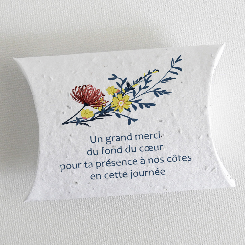 cadeau invité mariage papier ensemencé