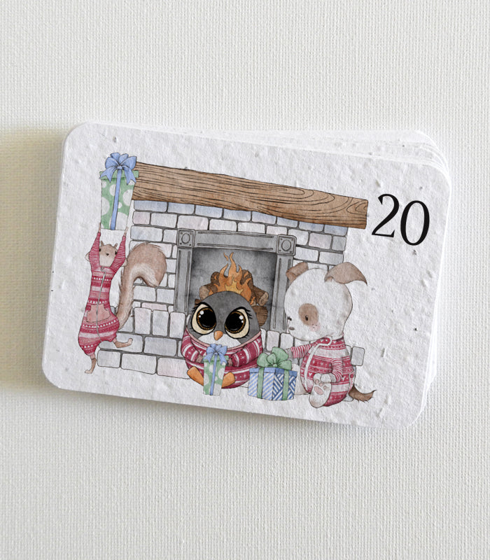 calendrier d'avent zéro déchet papier ensemencé