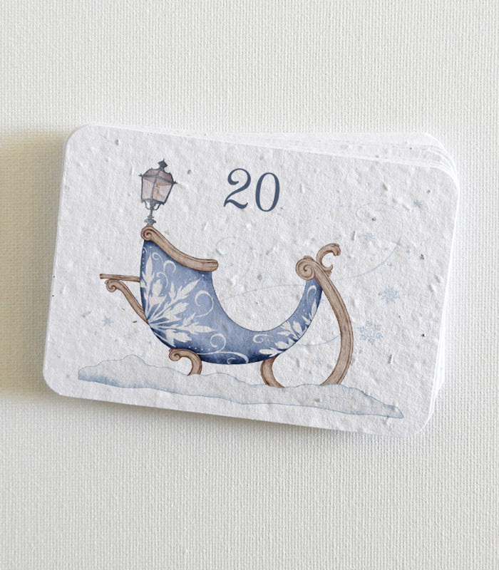 calendrier d'avent zéro déchet papier ensemencé