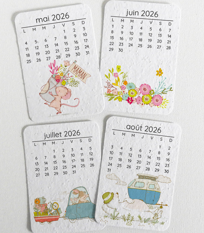 calendrier scolaire à planter cadeau maîtresse