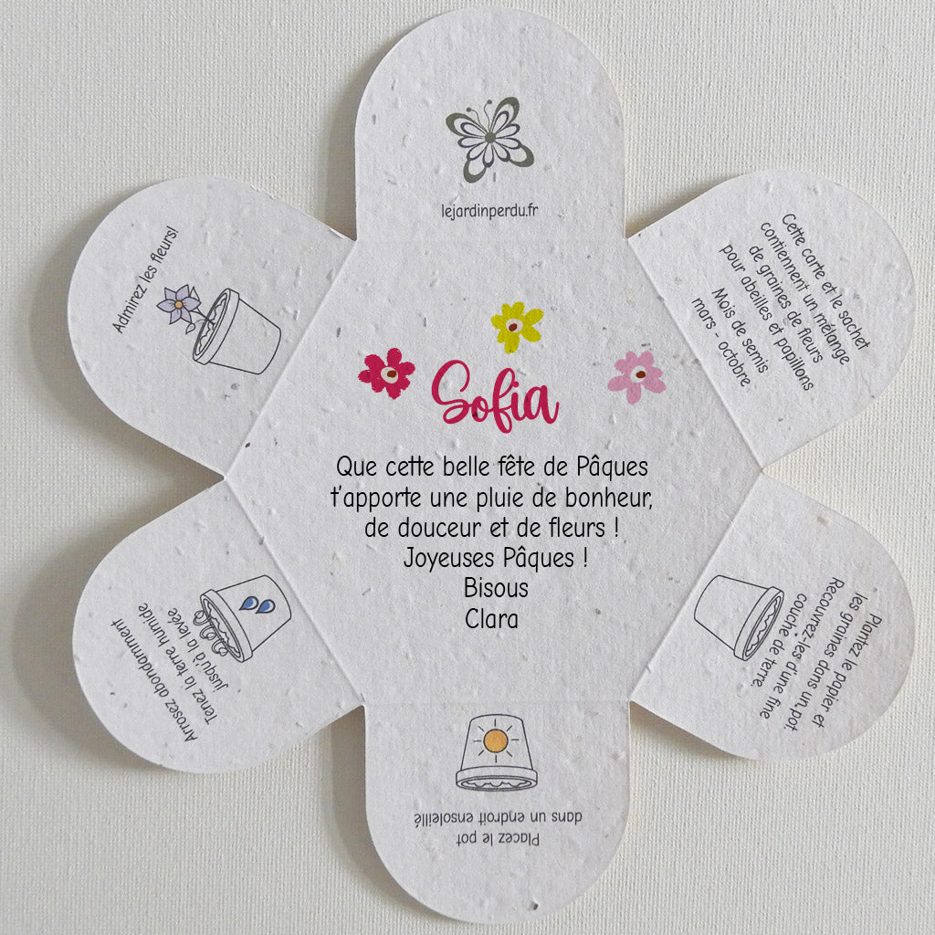 carte à  personnaliser Joyeuses Pâques