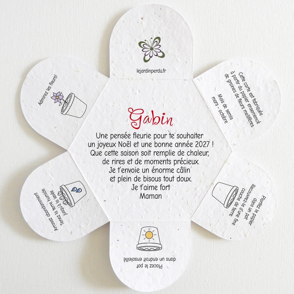 carte à planter Noël