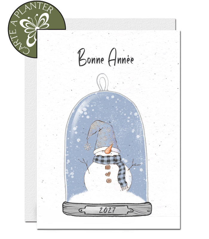 carte bonne année 2027 carte à planter 