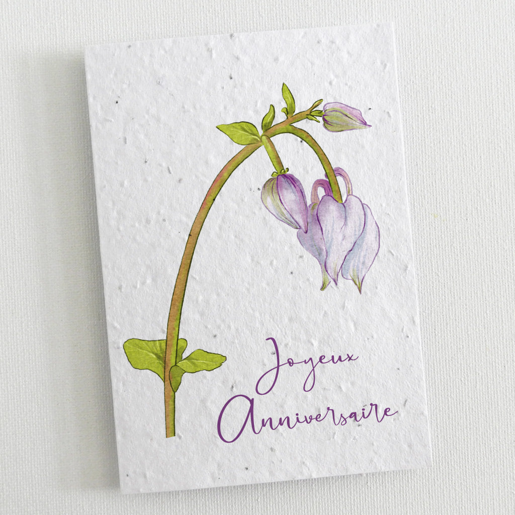 carte d'anniversaire à planter