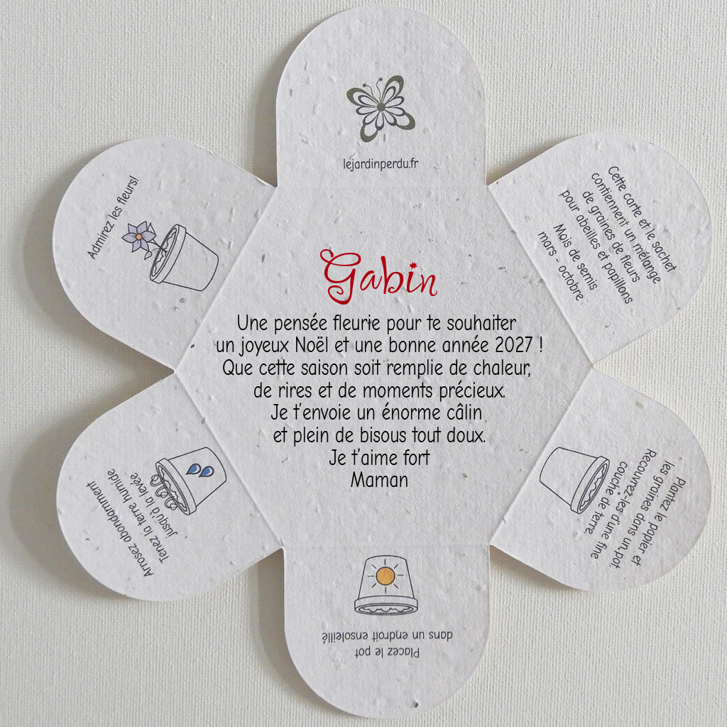 carte de  Noël écoresponsable