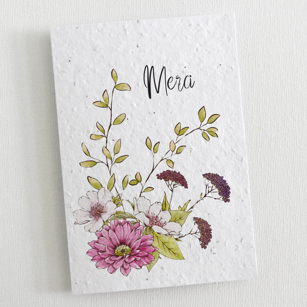 carte de remerciements mariage écoresponsable