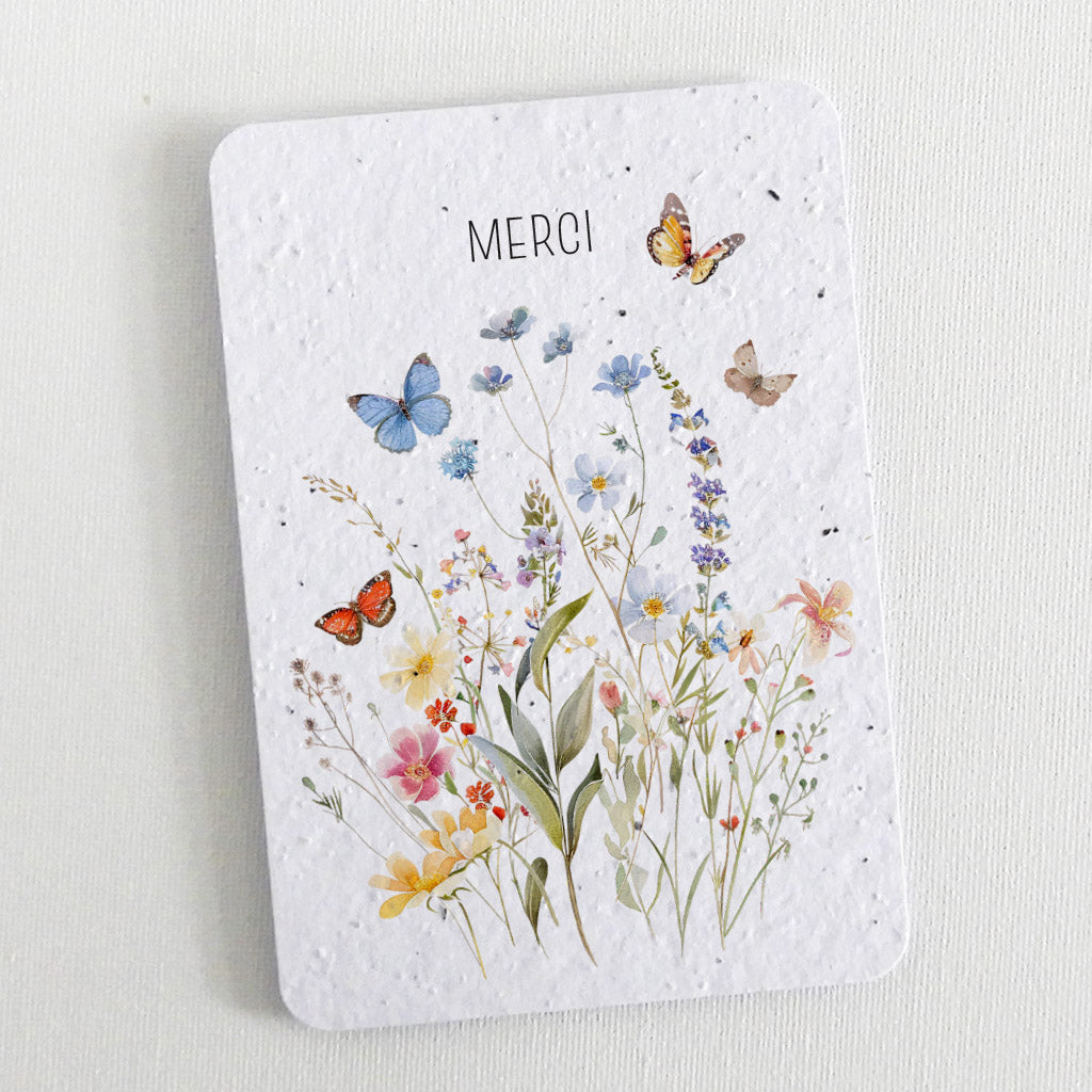 carte merci papier ensemencé