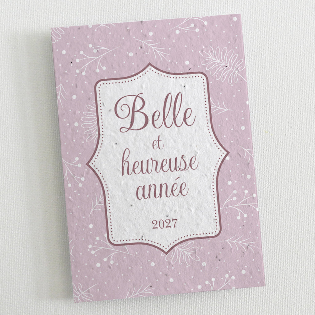 carte nouvel an à planter 