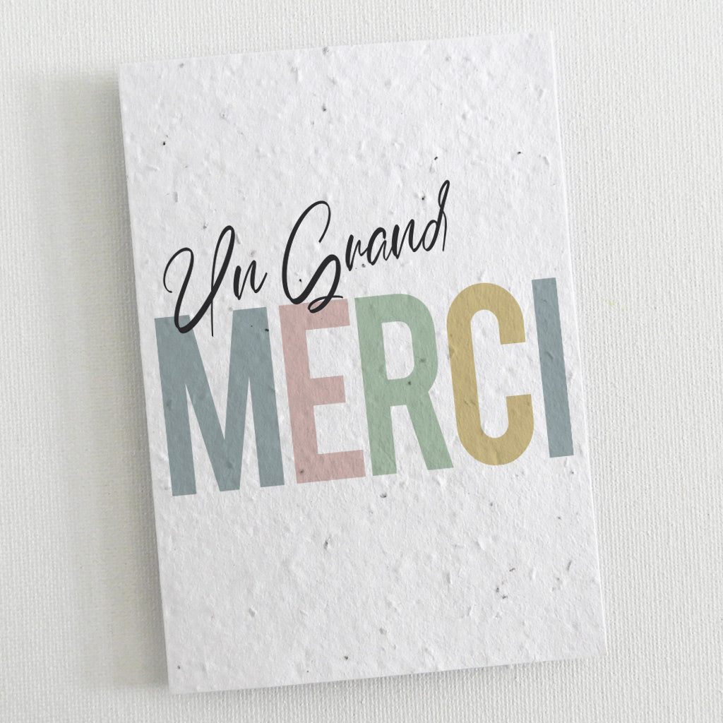 carte papier ensemencé merci