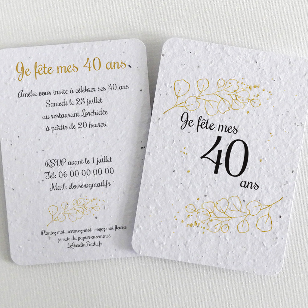 carte d'invitation écologique