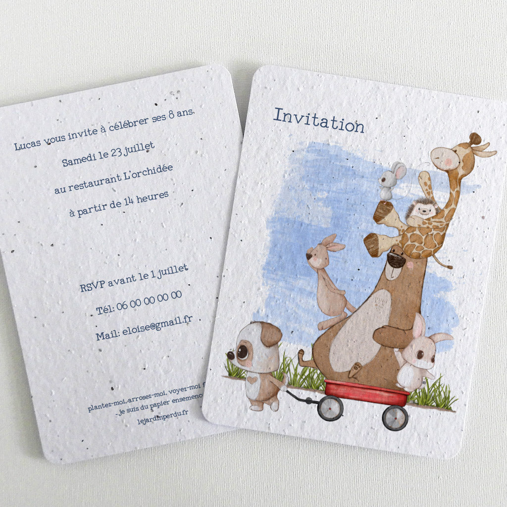 carte d'invitation écoresponsable