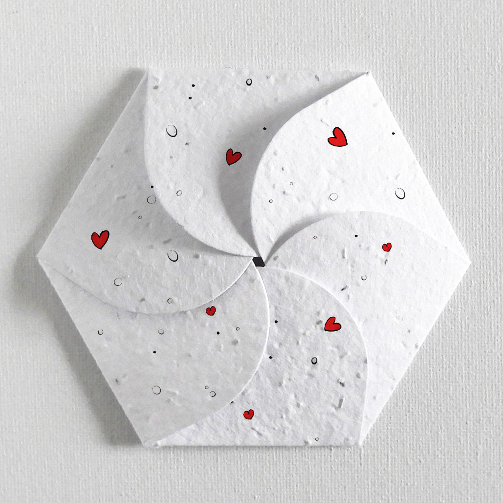 carte de Noël originale papier ensemencé