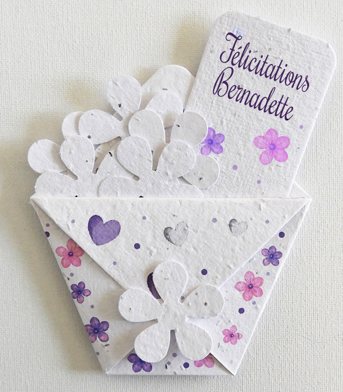 carte félicitations à planter papier ensemencé