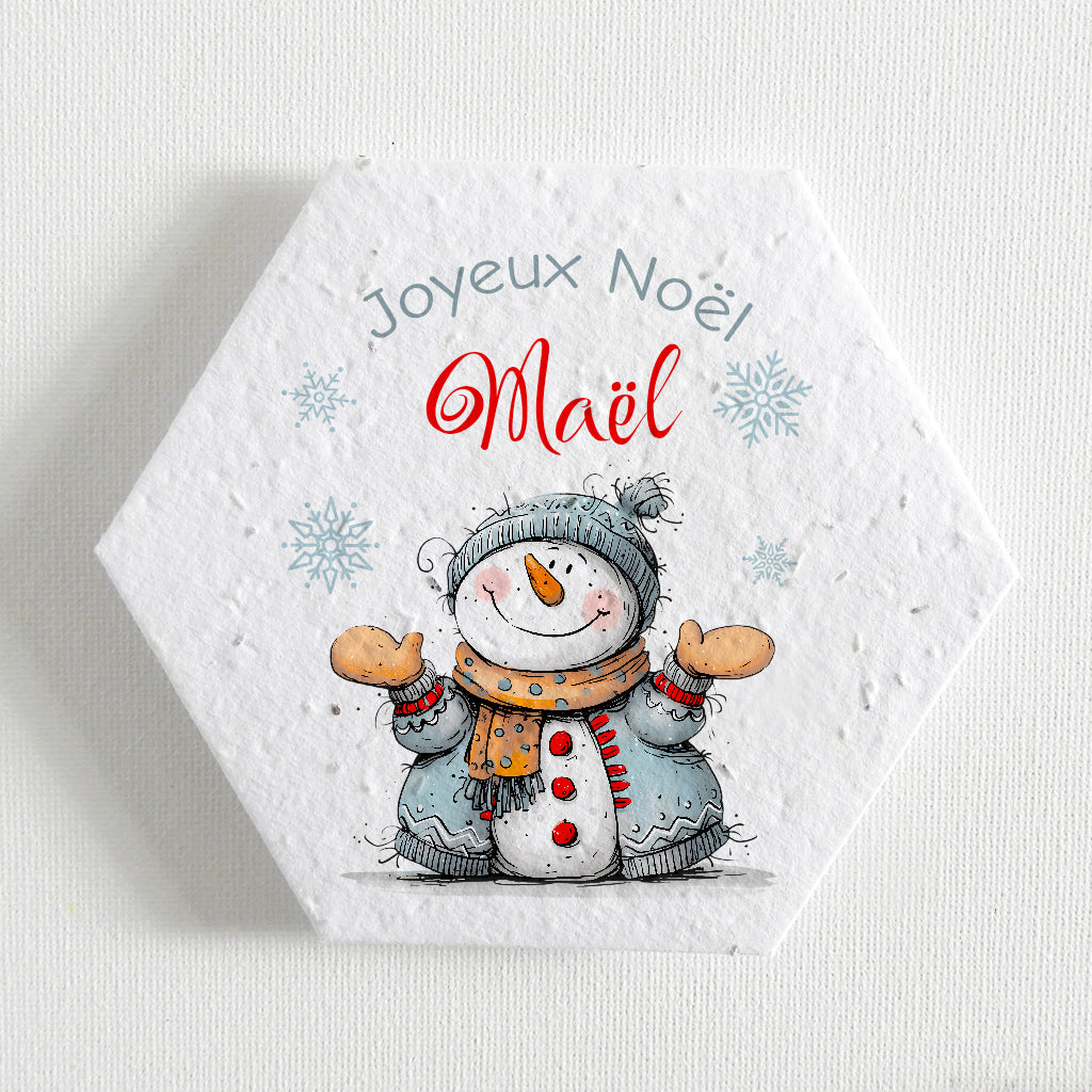 carte pétale à planter Noël