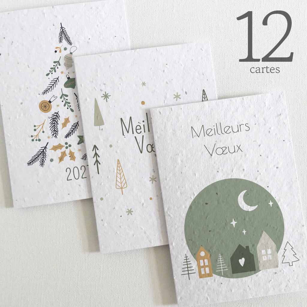 cartes à planter nouvel an 