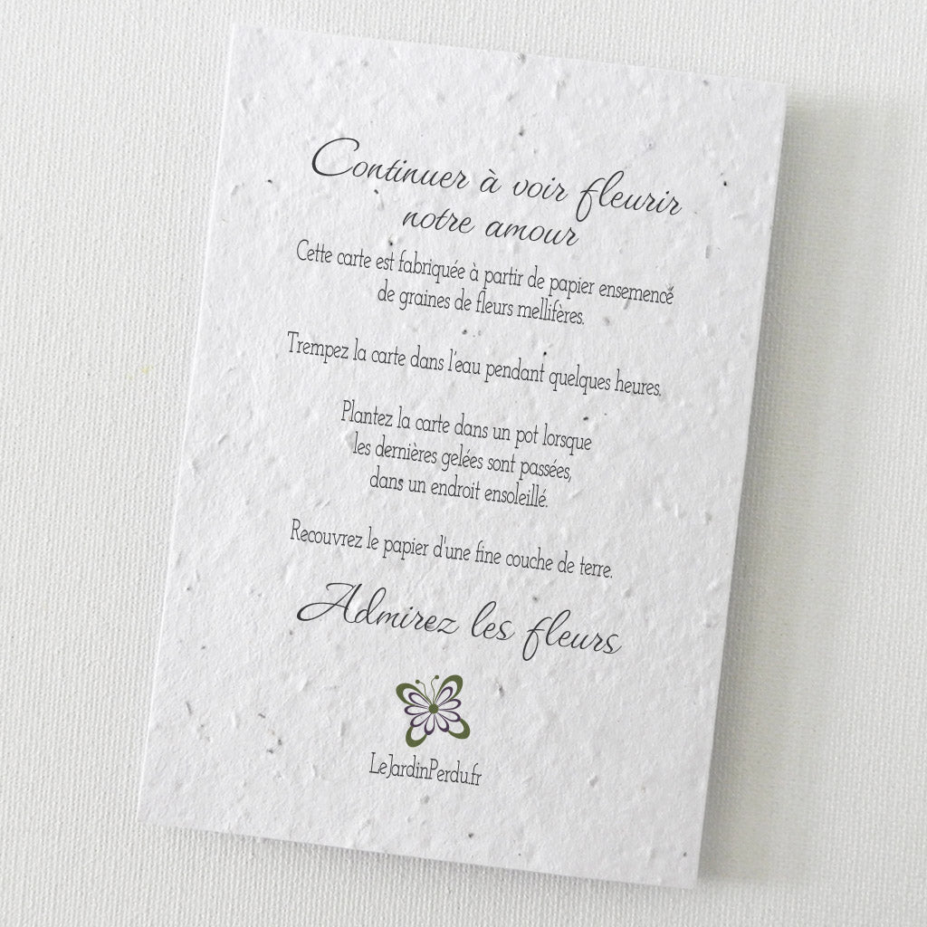 cartes de remerciements mariage écoresponsables