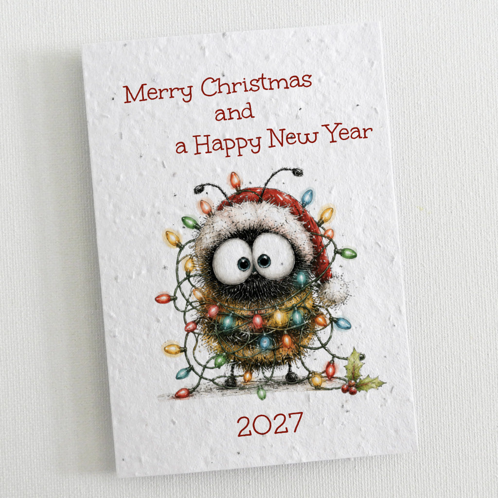 6 Cartes de Noël/Nouvel An à Planter - Abeilles