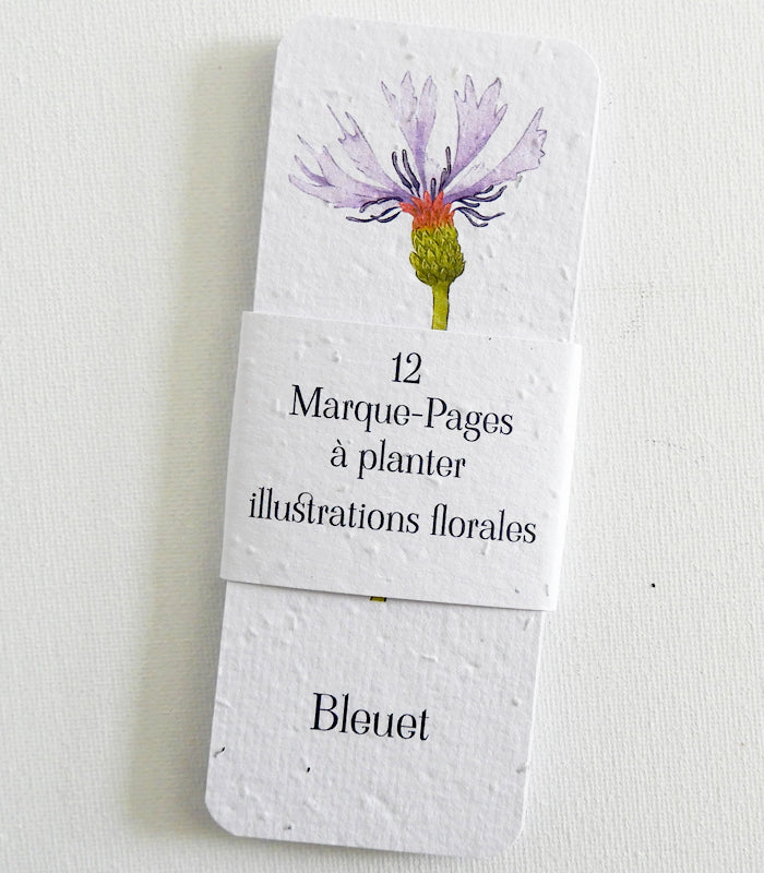 12 Plantable Bookmarks - Illustrations Florales