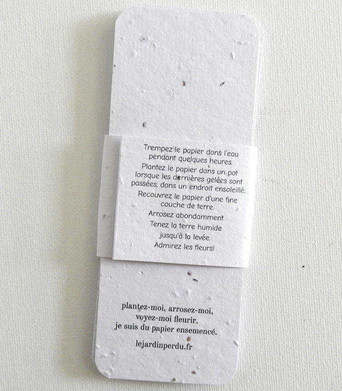 12 Plantable Bookmarks - Illustrations Florales
