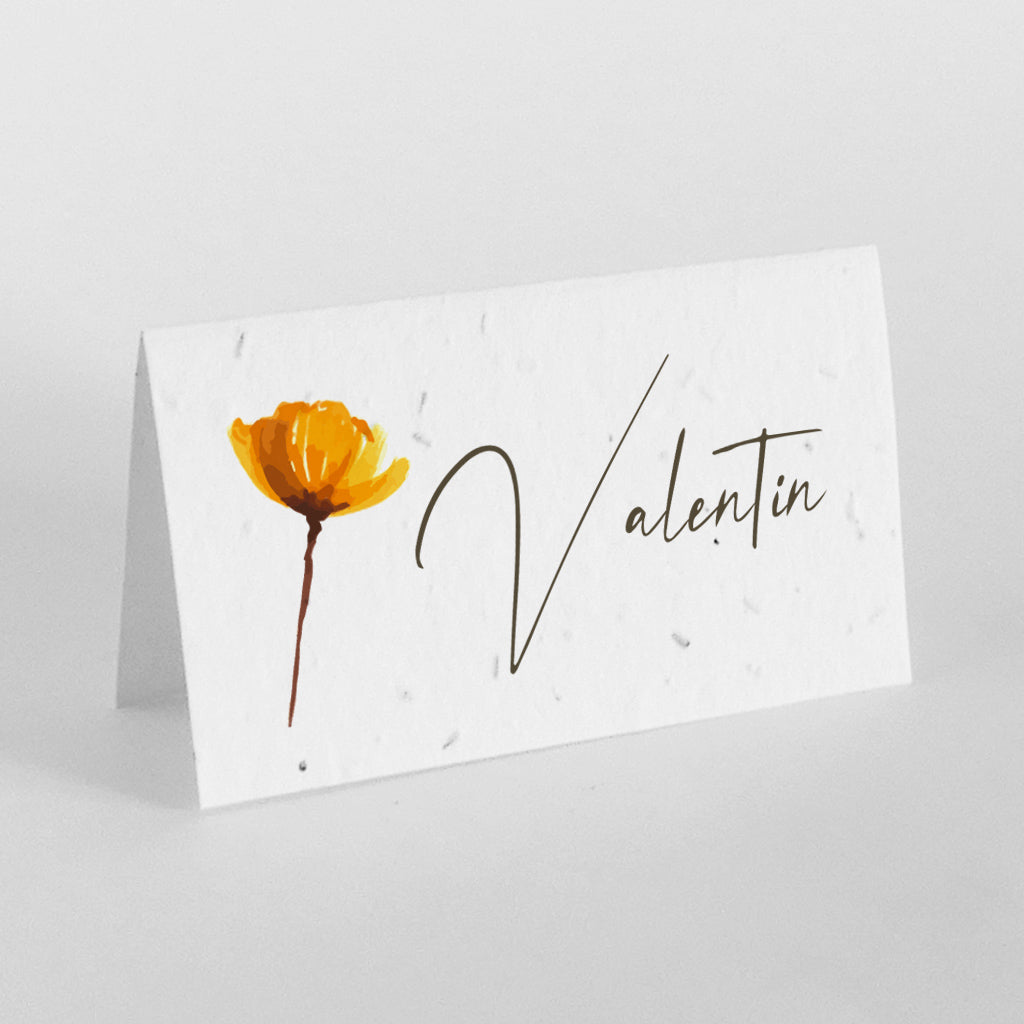 marque place mariage papier ensemencé