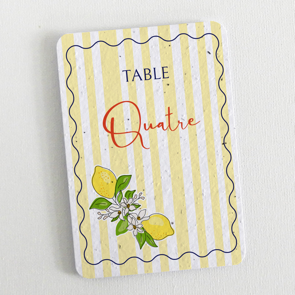 numéro de table baptême Dolce Vita