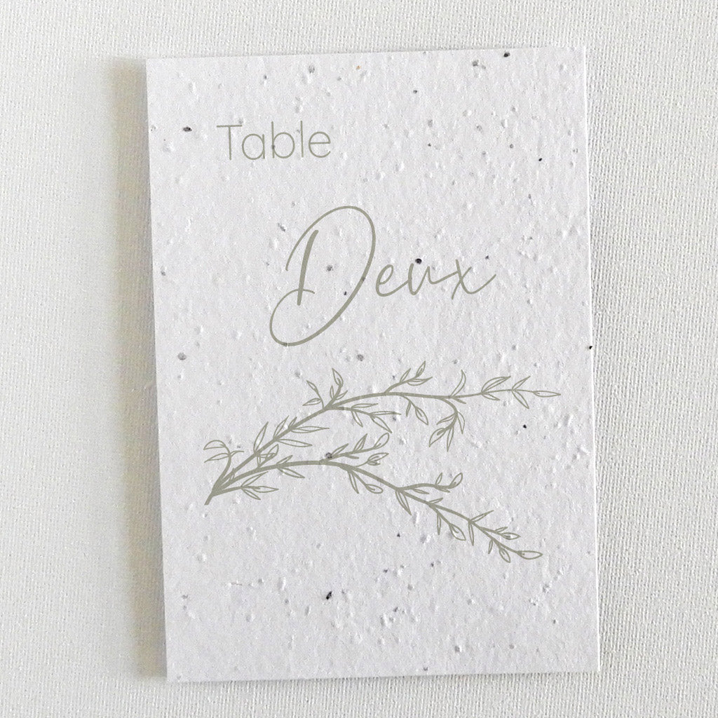 Papeterie de mariage écologique papier ensemencé
