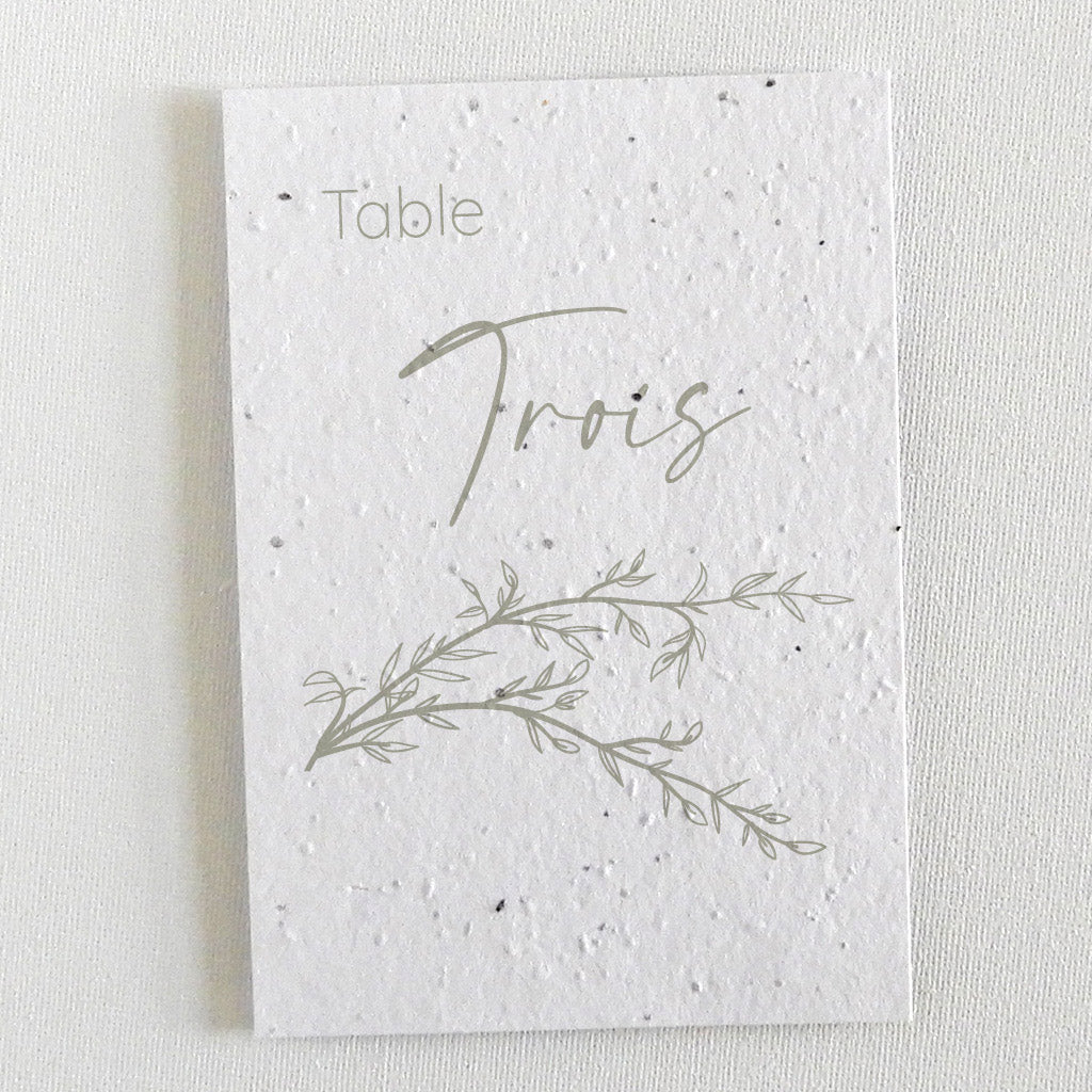 Papeterie de mariage  écoresponsable papier ensemencé