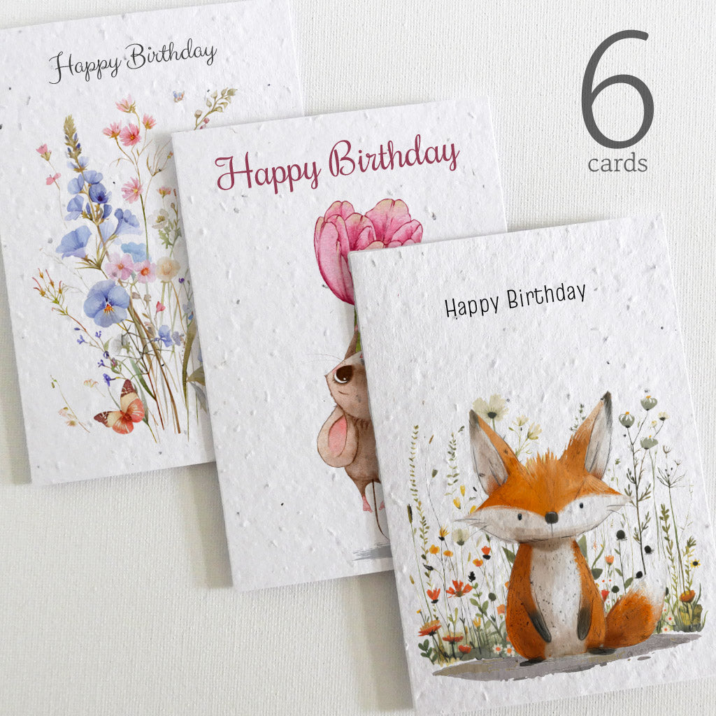 plantable birthday cards set 6