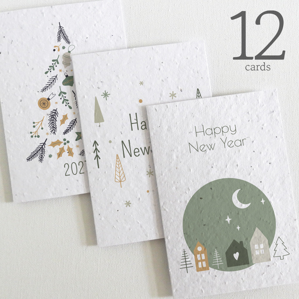 plantable seed paper new year cards