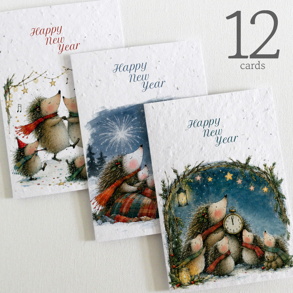 seed paper new year cards