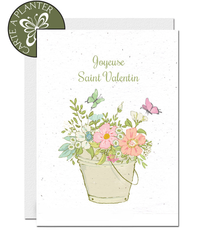 Carte Saint Valentin Plantable - Papillons