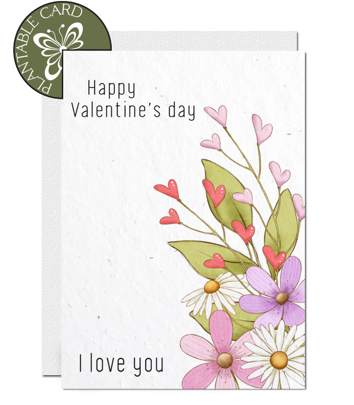 valentine's day card seed paper