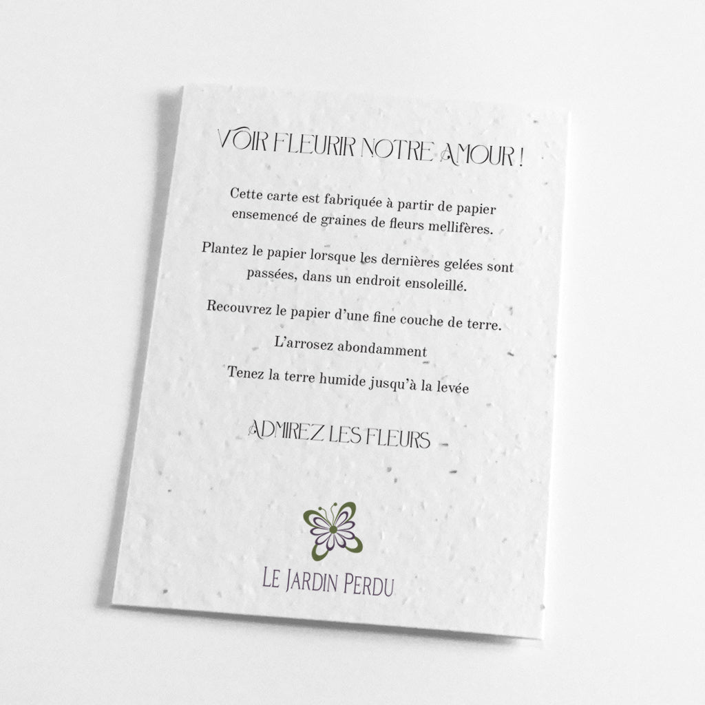 Faire-part de mariage à planter conseils de plantation