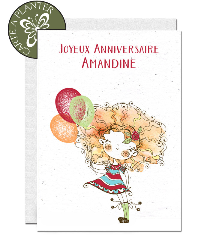 Carte à planter personnalisable 