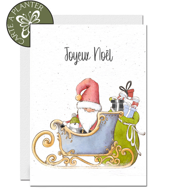 Carte de Noël biodégradable papier ensemencé