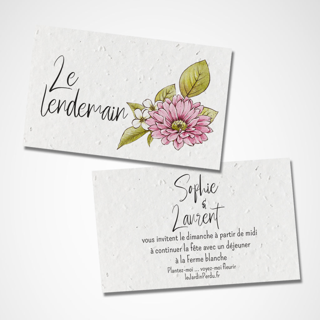 Faire-part de mariage ensemencé