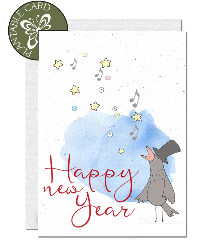 seed paper card happy new year