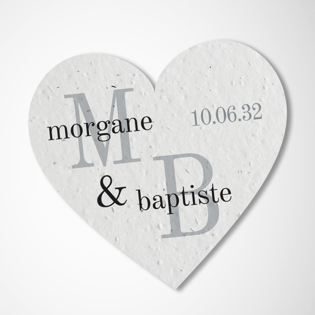 Wedding Favour - Plantable Heart En Toute Simplicité